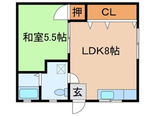 ハイツ中の原Ⅱの物件間取画像